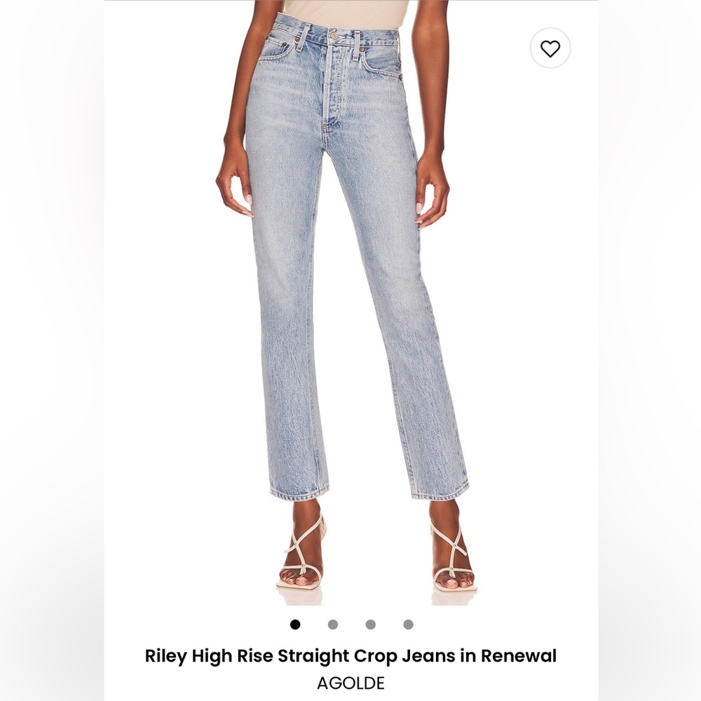 Agolde Women's Riley High Rise Straight Crop Color Renewal